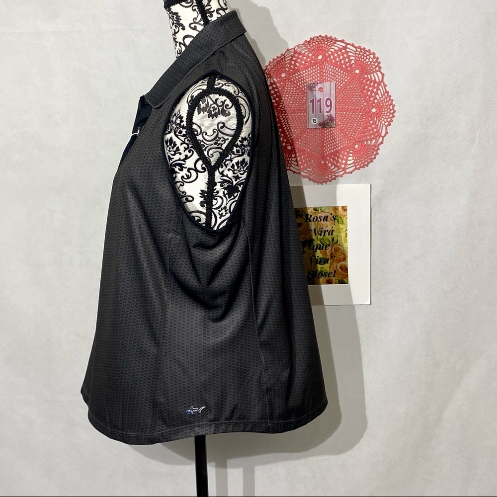 Greg Norman NWT Black Print Play Dry Sleeveless Polo Size XL - Picture 7 of 12